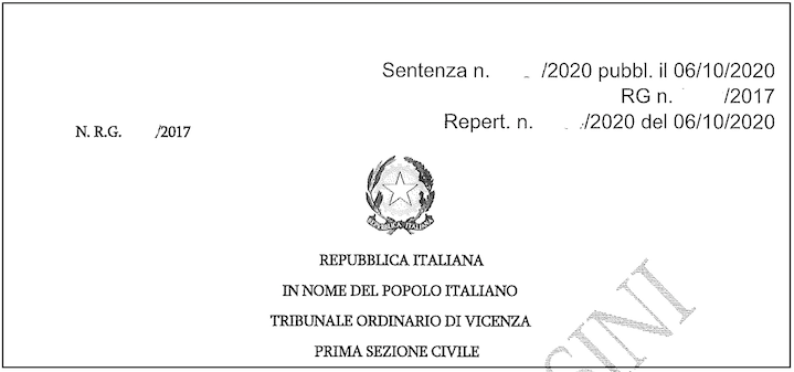 Banca Veneta condannata per lite temeraria - Avvocato Alessio Orsini - Esperto in diritto Bancario